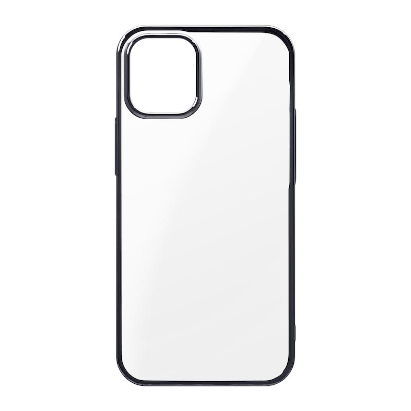 【iPhone12 mini】サイドメッキケース(ブラック)