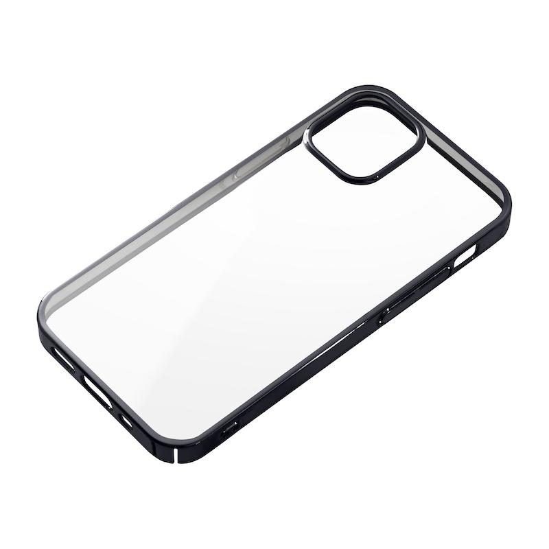【iPhone12 mini】サイドメッキケース(ブラック)