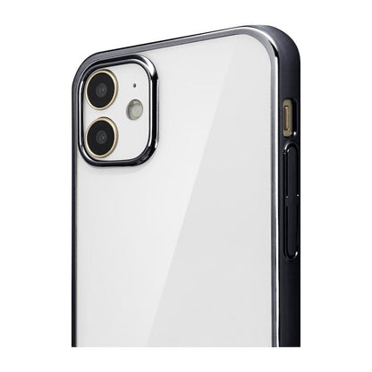 【iPhone12 mini】サイドメッキケース(ブラック)