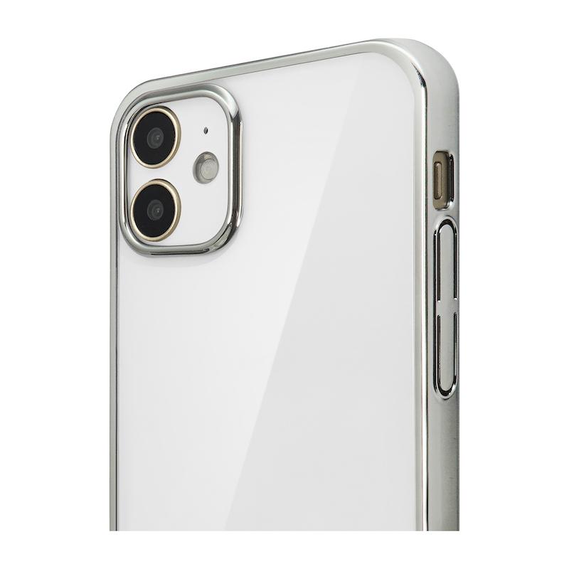 【iPhone12 mini】サイドメッキケース(シルバー)