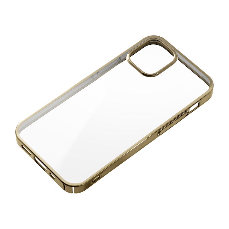 【iPhone12 mini】サイドメッキケース(ゴールド)