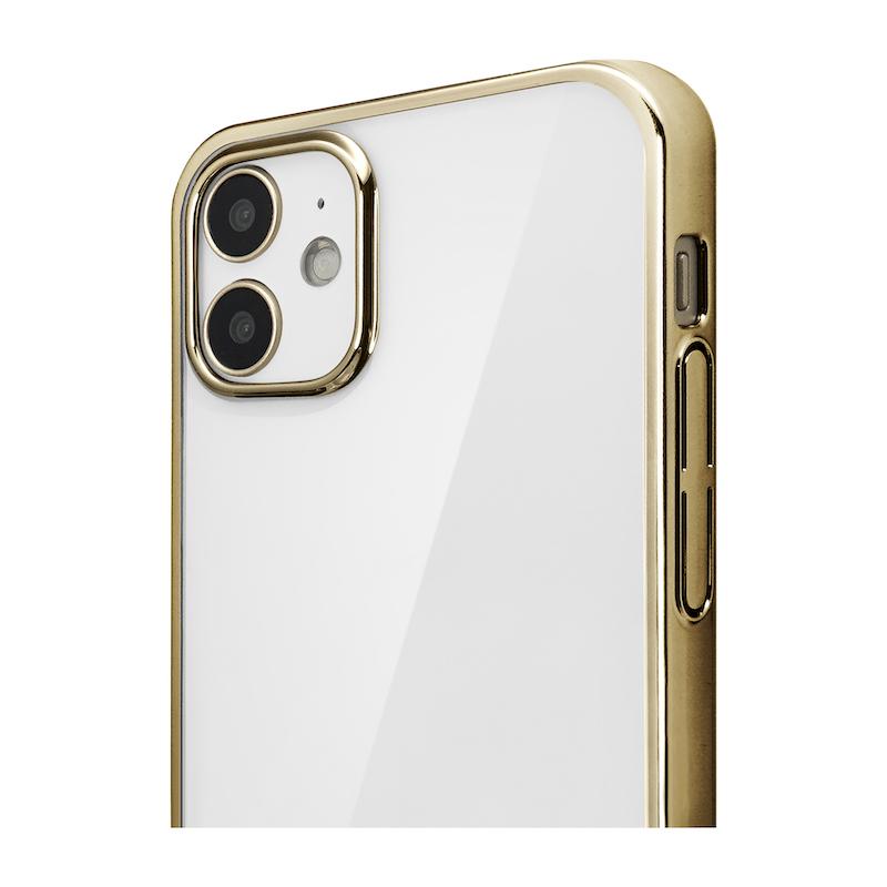 【iPhone12 mini】サイドメッキケース(ゴールド)