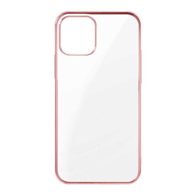 【iPhone12/12 Pro】サイドメッキケース(ローズゴールド)