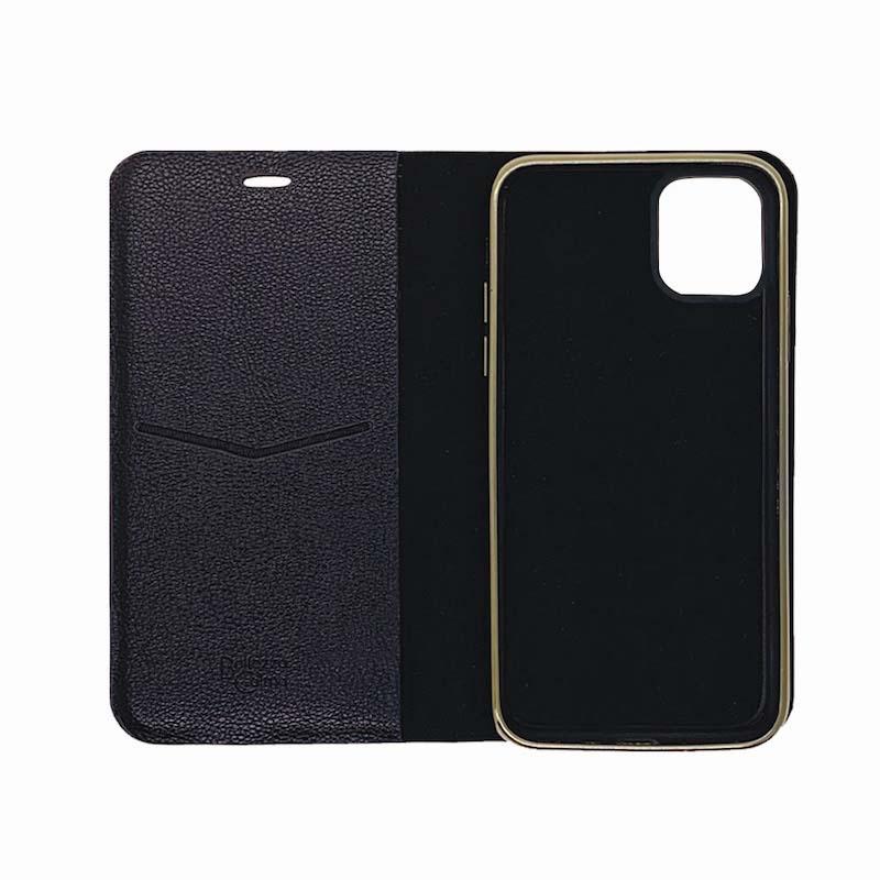 【iPhone11 Pro】2WAY 手帳型ケース(ゴールド×ブラック)