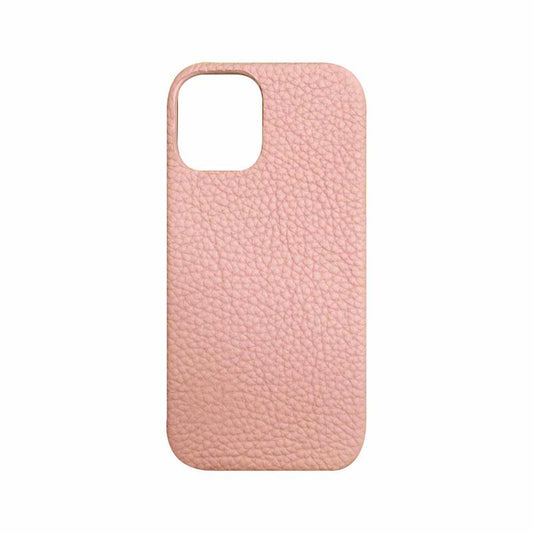 【iPhone12 mini】REAL LEATHER ケース (ピンク)