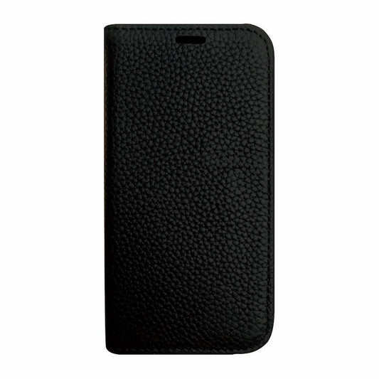 【iPhone12/12 Pro】REAL LEATHER 手帳型ケース(ブラック)
