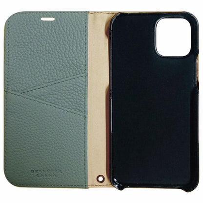 【iPhone12/12 Pro】REAL LEATHER 手帳型ケース(ブルー)