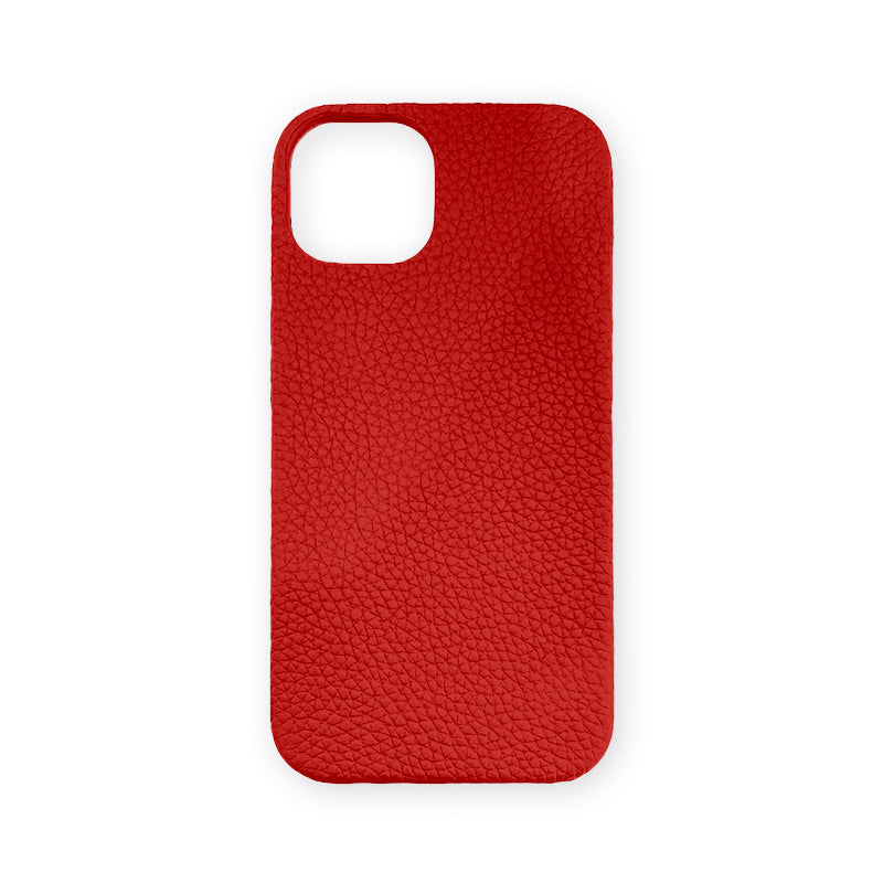 【iPhone13】REAL LEATHER ケース (レッド)
