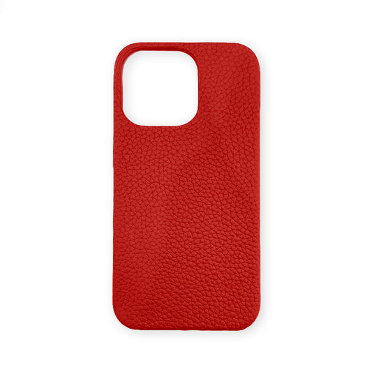 【iPhone13 Pro】REAL LEATHER ケース (レッド)