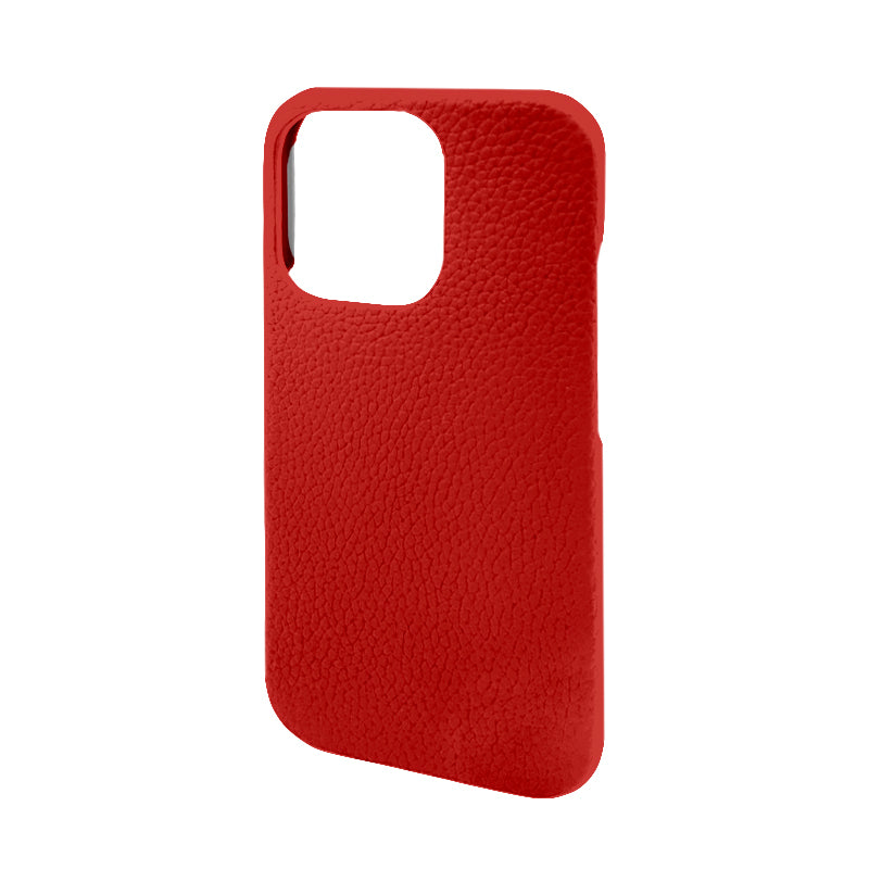 【iPhone13 Pro】REAL LEATHER ケース (レッド)