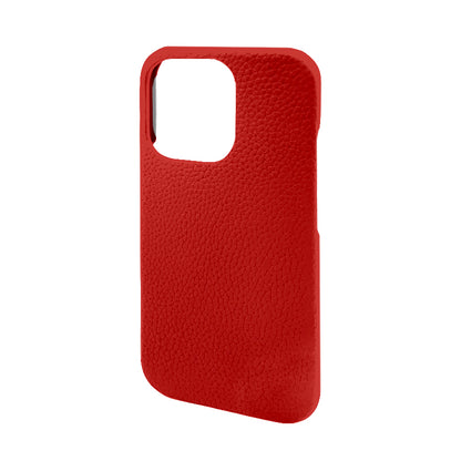 【iPhone13 Pro】REAL LEATHER ケース (レッド)