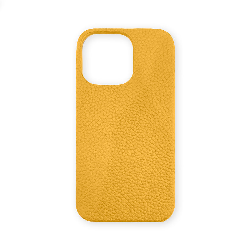 【iPhone13 Pro】REAL LEATHER ケース (イエロー)