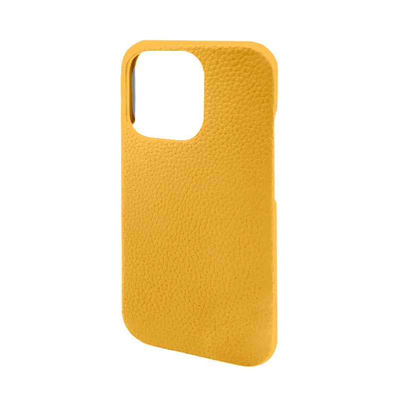 【iPhone13 Pro】REAL LEATHER ケース (イエロー)