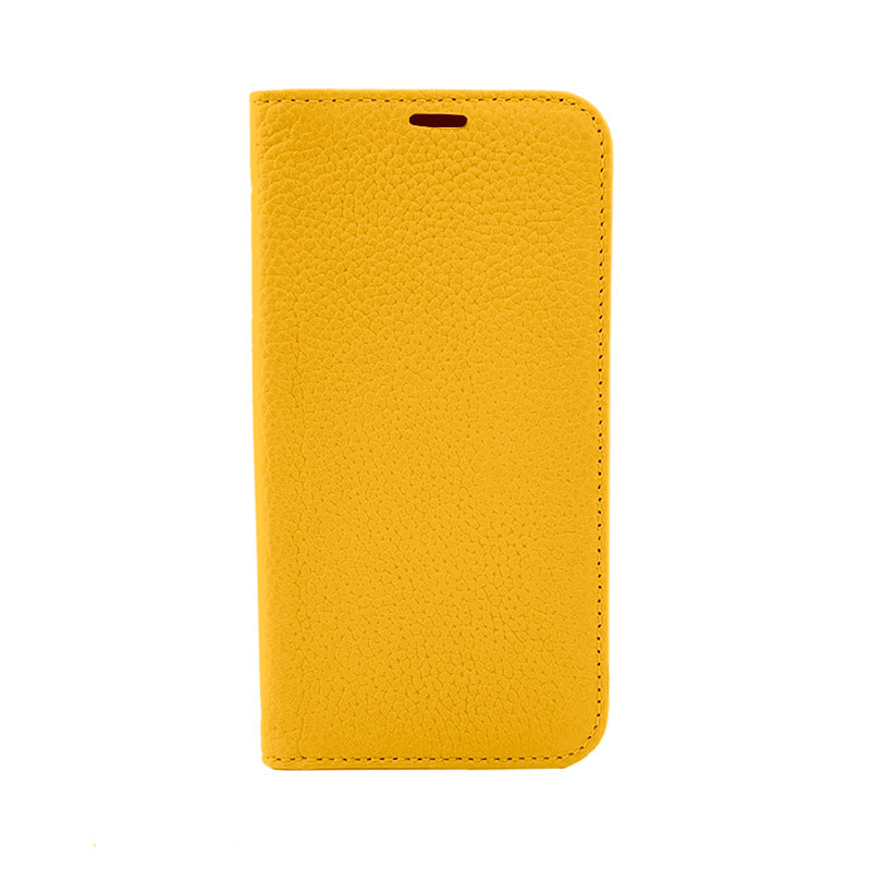 【iPhone13 Pro】REAL LEATHER ケース (イエロー)