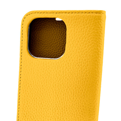 【iPhone13 Pro】REAL LEATHER ケース (イエロー)