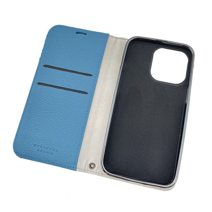 【iPhone13 Pro】REAL LEATHER 手帳ケース (オーシャン)