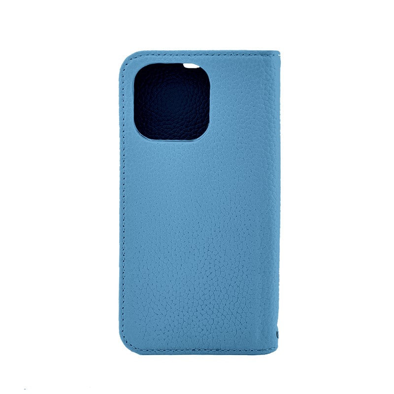 【iPhone13 Pro】REAL LEATHER 手帳ケース (オーシャン)