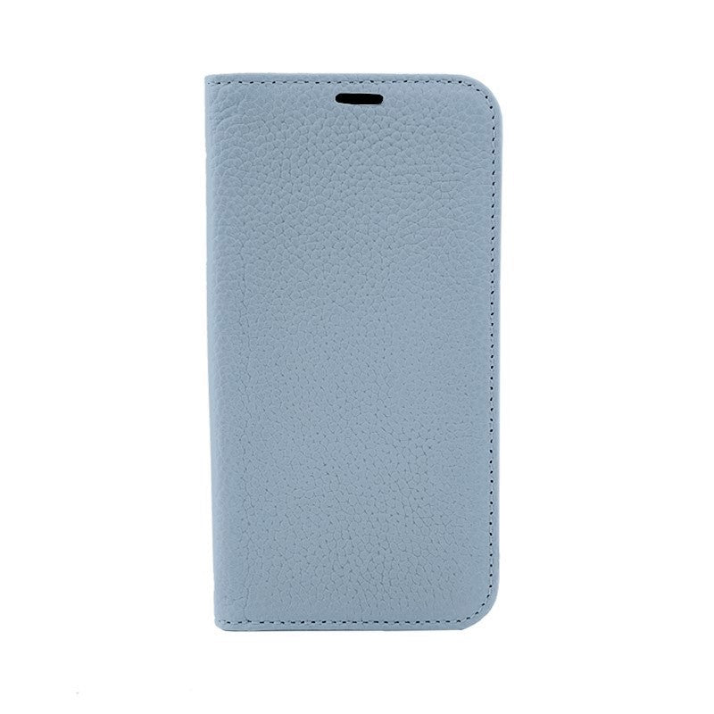 【iPhone13 Pro】REAL LEATHER 手帳ケース (パウダーブルー)