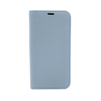【iPhone13 Pro】REAL LEATHER 手帳ケース (パウダーブルー)