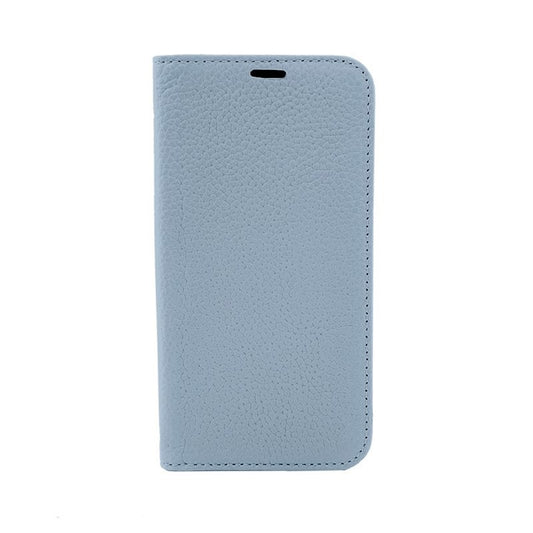 【iPhone13 Pro】REAL LEATHER 手帳ケース (パウダーブルー)