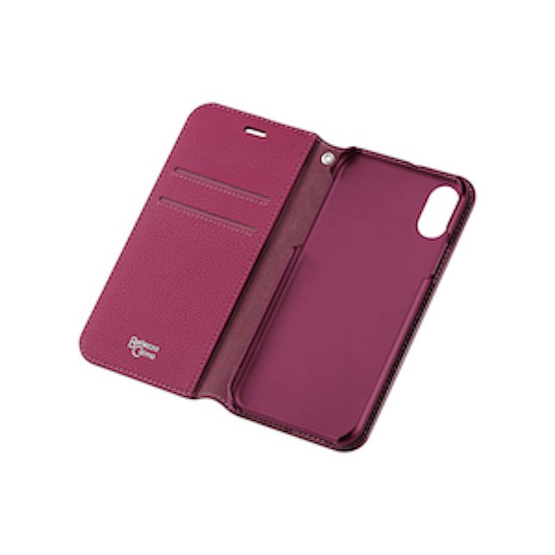 【iPhone XS/X】BOOK型ケース(レッド)