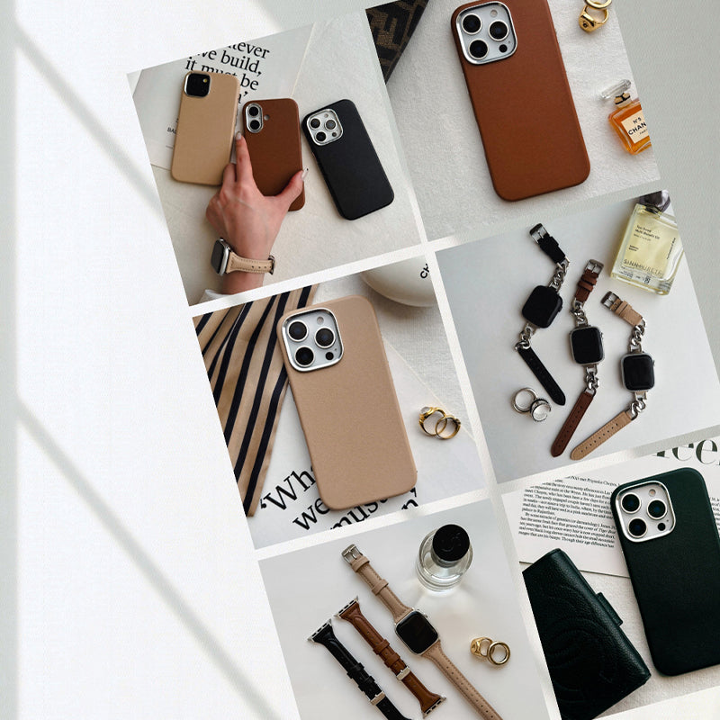Real Leather Case and Apple Watch Band
